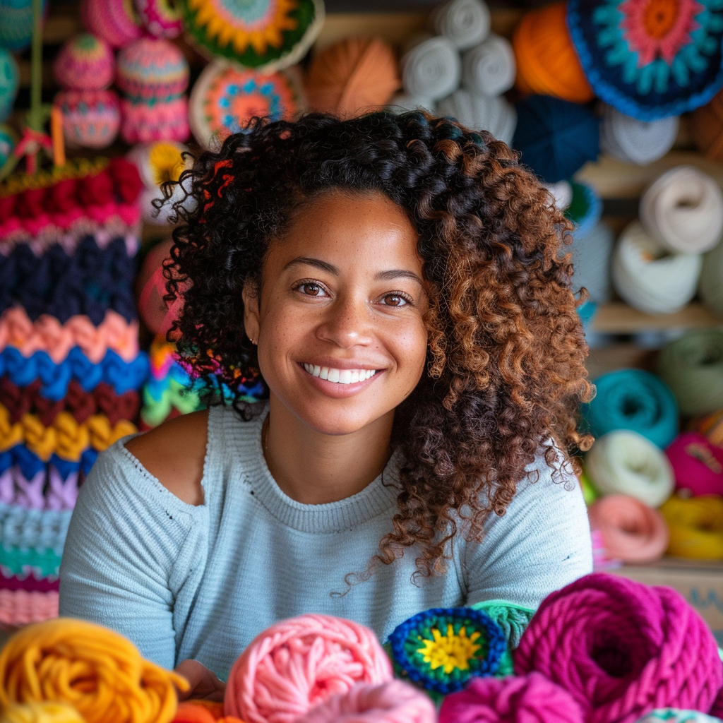 Aria Thompson - Community engagement leader fostering Naidas Crochet crafting connections